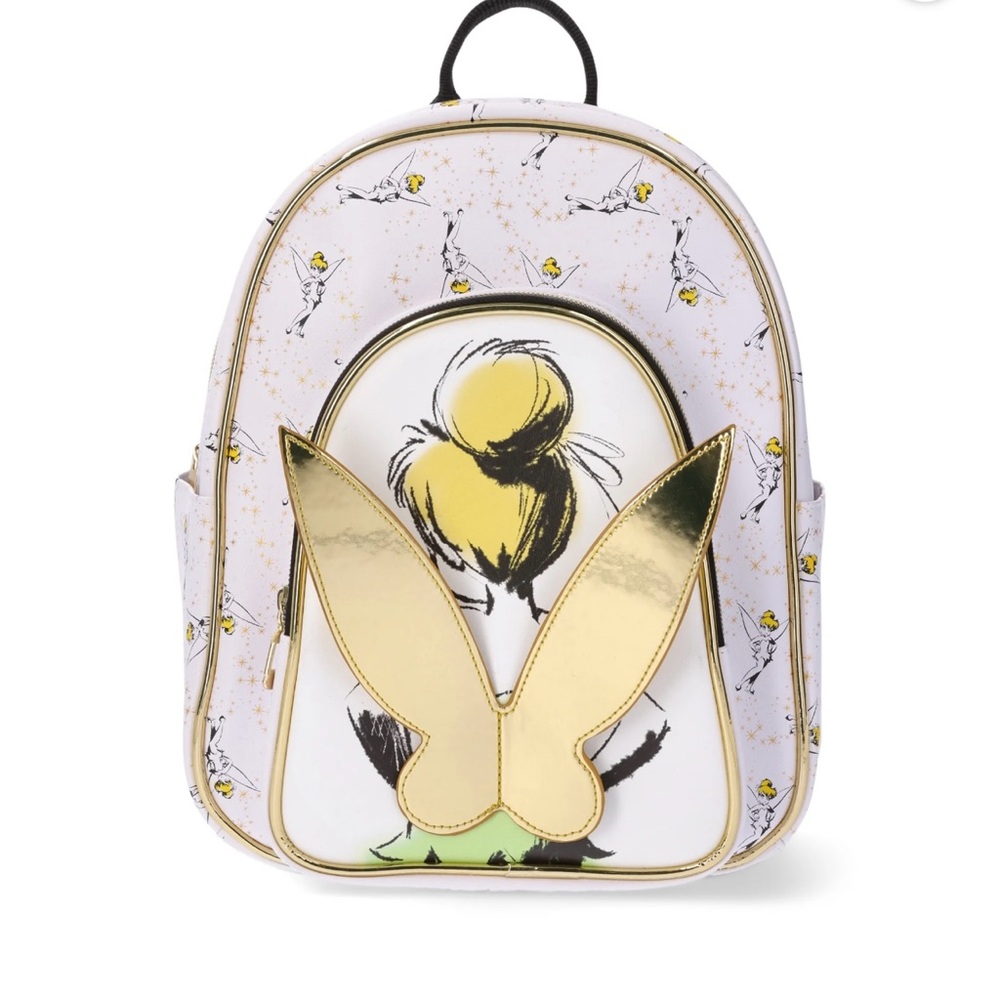 Disney Tinkerbell 3D Wings Women's 10.5" Mini Backpack, White. NWT.